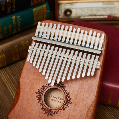 Royelle 17 Key Mahogany Wood Kalimba Thumb Piano-Beginner Finger Instrument