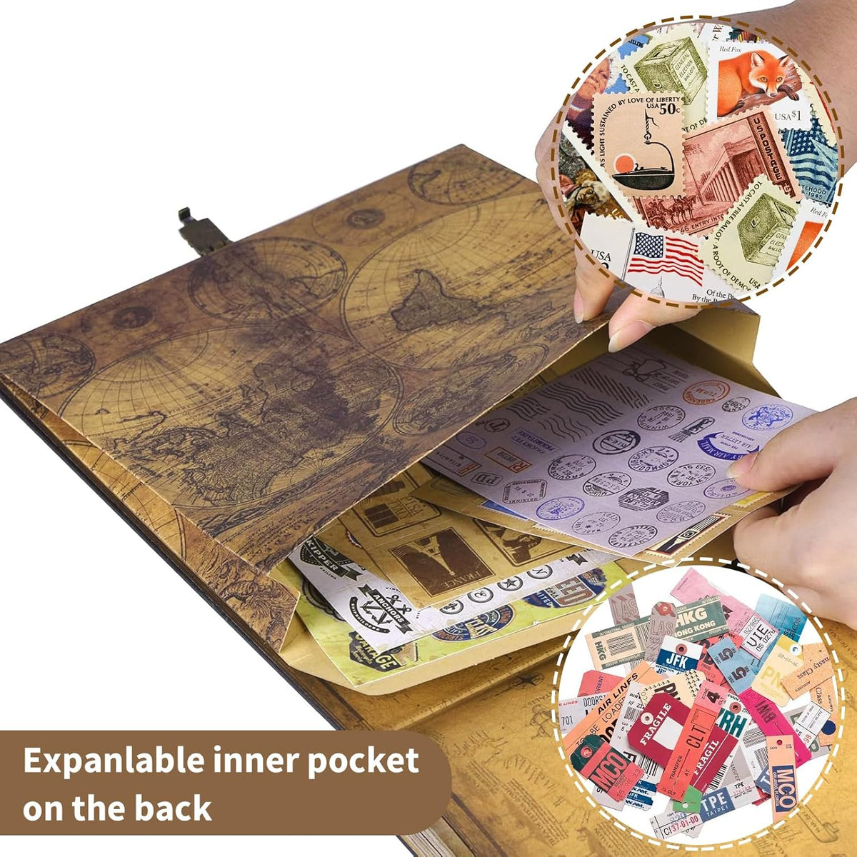 146-Page Adventure Scrapbook Album DIY Handmade Photo Memory Travel Journal 3