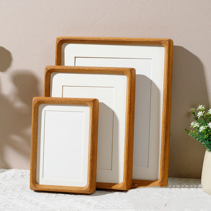 Royora Modern Wood Photo Frame with Rounded Corners for Tabletop Display