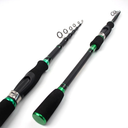 Novara Portable Carbon Fiber Baitcasting Fishing Rod And Reel Combo