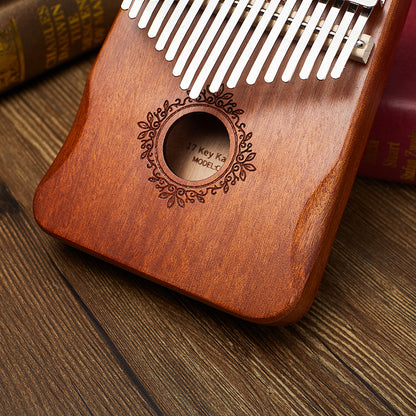 Royelle 17 Key Mahogany Wood Kalimba Thumb Piano-Beginner Finger Instrument