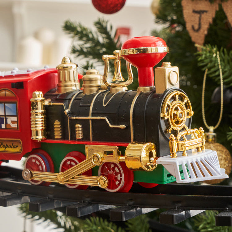 Royelle Christmas Tree Train Set with Music and Lights-Holiday Decoration