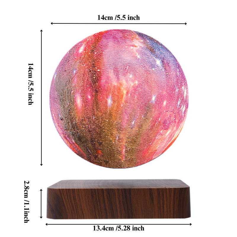 Royora Magnetic Levitation Floating Galaxy Moon Lamp-16 Color Night Light