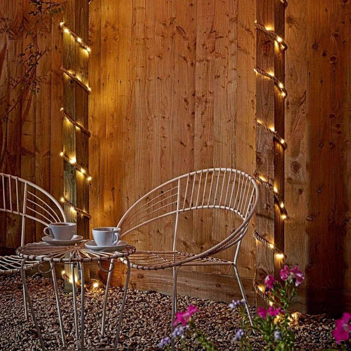 16.40 Feet Solar-Powered Hemp Rope Lighting for Outdoor Decor with Dusk-Dawn Sensor 2