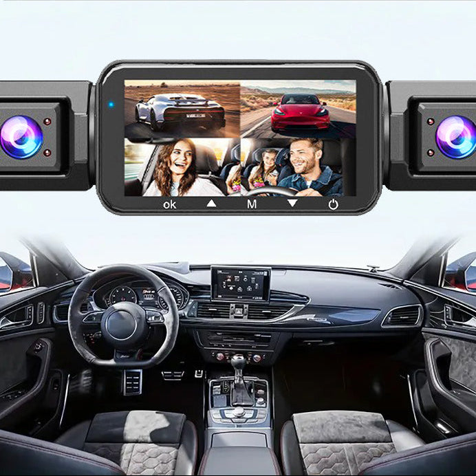 Novara 4K Quad-Camera Dash Cam System with WiFi - Night Vision & 32GB Storage Support