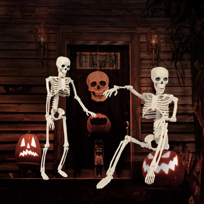 Royeva Posable Halloween Skeleton-Outdoor Yard Decoration
