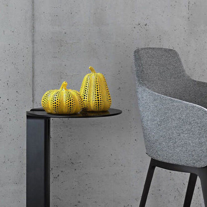 Royora Modern Yellow Polka Dot Pumpkin Sculpture - Abstract Art Home Decor
