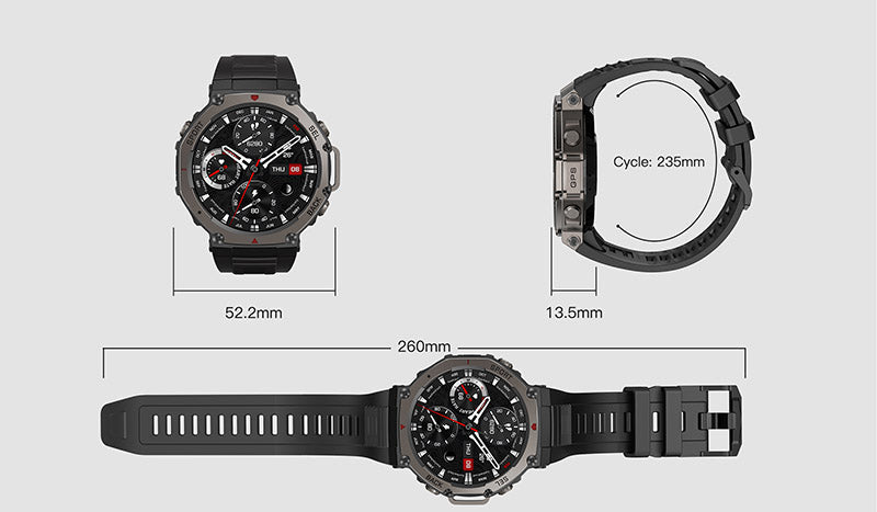 Novara GPS Sport Watch with AMOLED Display, 170+ Sports Modes & 5ATM Waterproof