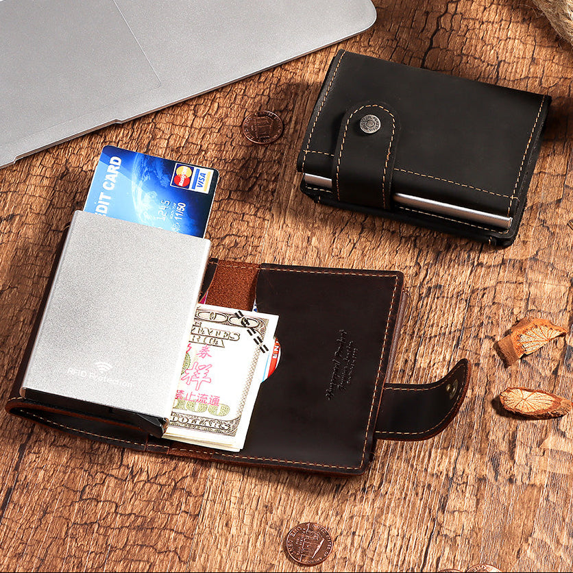 Royeva Rfid Blocking Leather Minimalist Card Holder Wallet