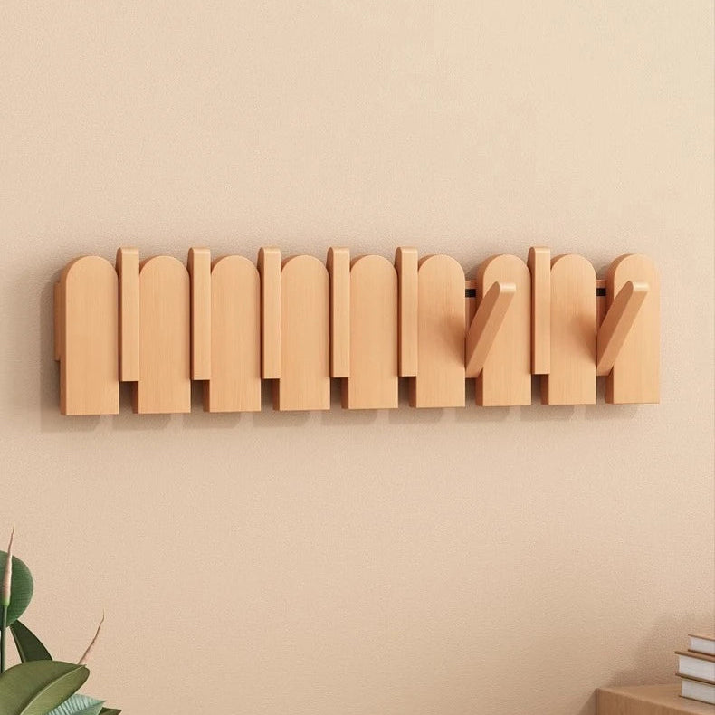 Royora Wall Mounted Key Holder with Flip Down Hooks for Entryway Organization