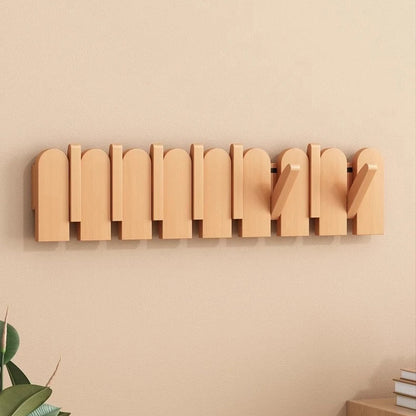 Royora Wall Mounted Key Holder with Flip Down Hooks for Entryway Organization