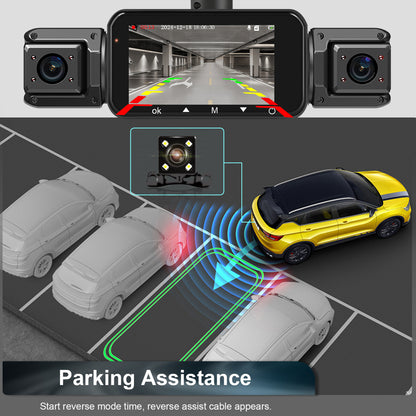 Novara 4K Quad-Camera Dash Cam System with WiFi - Night Vision & 32GB Storage Support