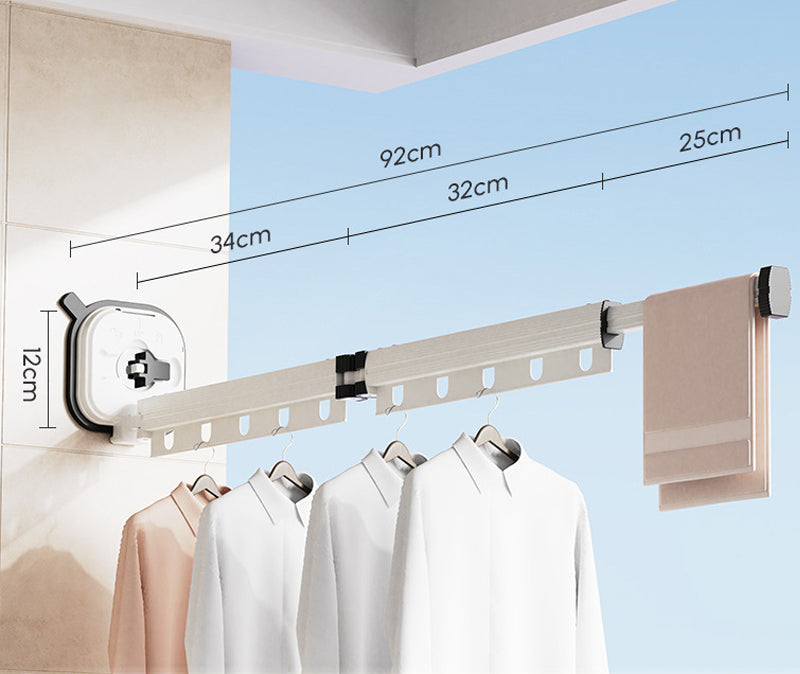 Royelle Wall Mounted Retractable Clothes Drying Rack-Space Saving Foldable