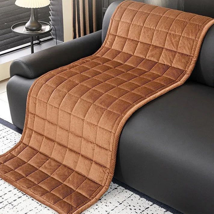 Sovere Quilted Corduroy Sofa Protector - Non-Slip, Pet & Scratch Resistant