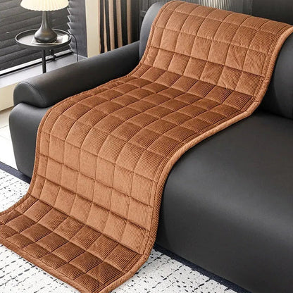 Sovere Quilted Corduroy Sofa Protector - Non-Slip, Pet & Scratch Resistant