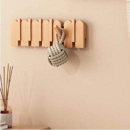 Royora Wall Mounted Key Holder with Flip Down Hooks for Entryway Organization