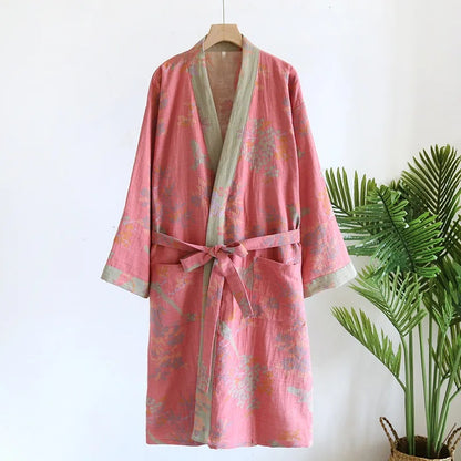 Royeva Lightweight Waffle Bathrobe-Retro Quick Dry Spa Lounge Robe
