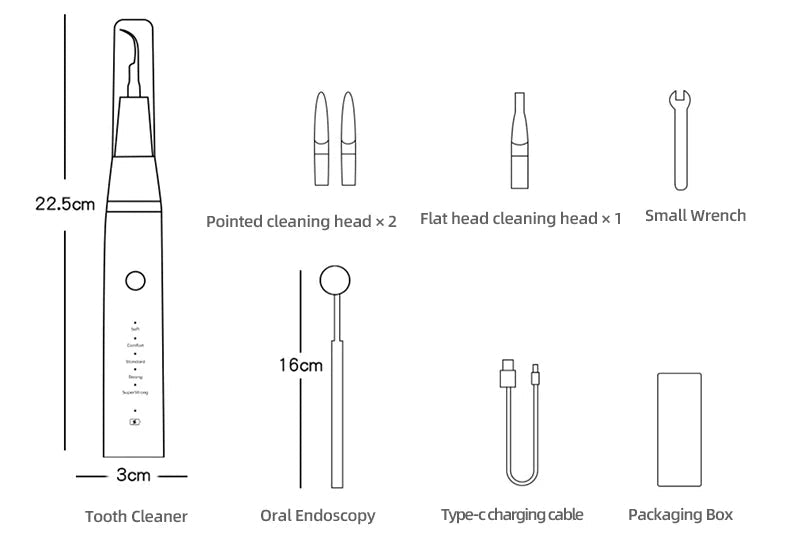 Novara Pet Ultrasonic Dental Scaler & Plaque Remover for Dogs & Cats with LED Light