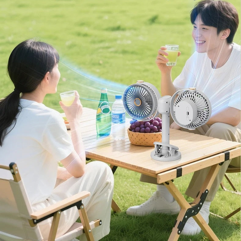 Royeva Dual Head Portable USB Desk Fan-Wall Mounted Circulation Fan