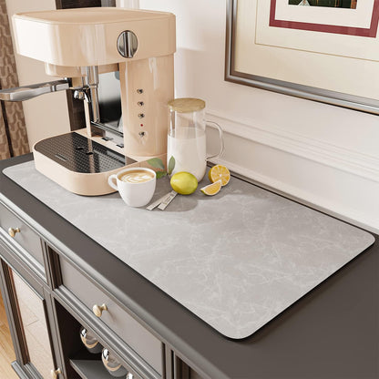 Royeva Absorbent Coffee Bar Mat For Countertop And Espresso Machine