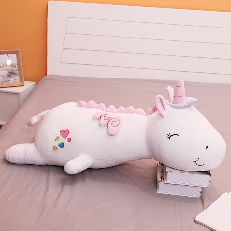 Novara Unicorn Plush Toy-Soft Stuffed Animal with LED Rainbow Night Light for Kids