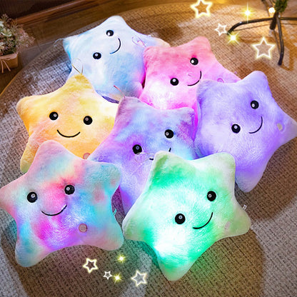 Royelle LED Star Pillow Plush Light-Up Cushion for Kids Nightlight Decor 24cm