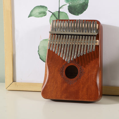 Royelle 17 Key Mahogany Wood Kalimba Thumb Piano-Beginner Finger Instrument