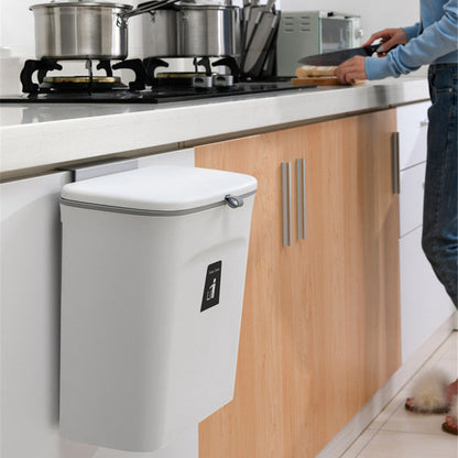 Royeva Slim Wall Mounted Trash Can With Odor Seal-Kitchen Waste Bin