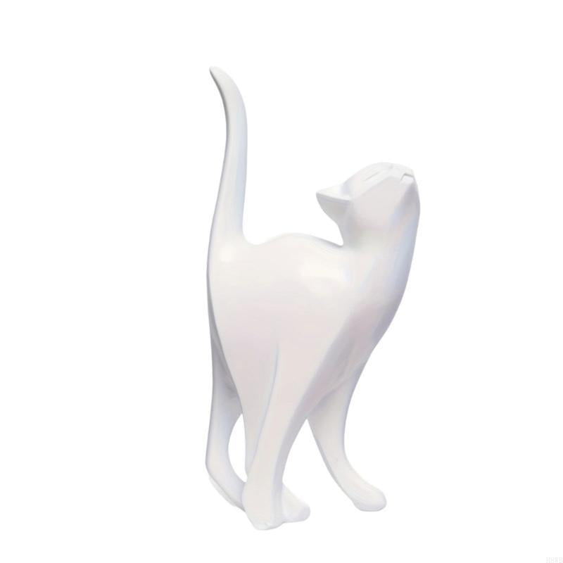 Royora Minimalist Geometric Black Cat Figurine-Modern Home Decor Sculpture