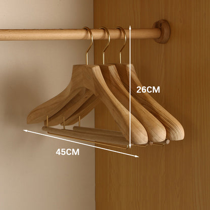 Royora Cedar Wood Hangers with Adjustable Clips for Skirts & Trousers