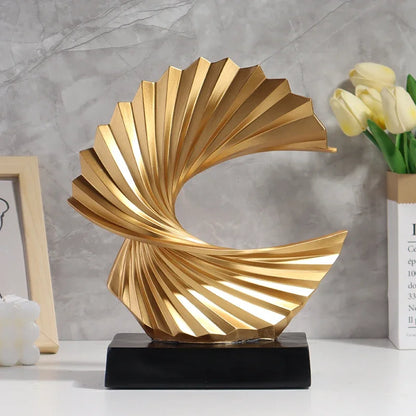 Royeva Half Moon Sculpture-Decorative Art Table Accent