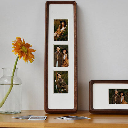 Royora Wood Triptych Photo Frame for Desktop Display - Perfect for Wedding & Family Photos