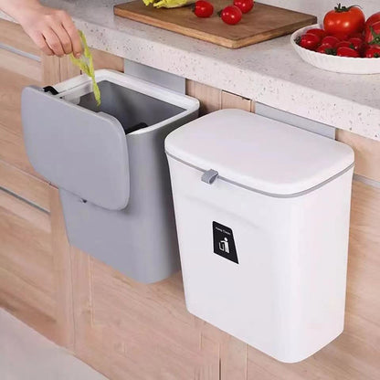 Royeva Slim Wall Mounted Trash Can With Odor Seal-Kitchen Waste Bin