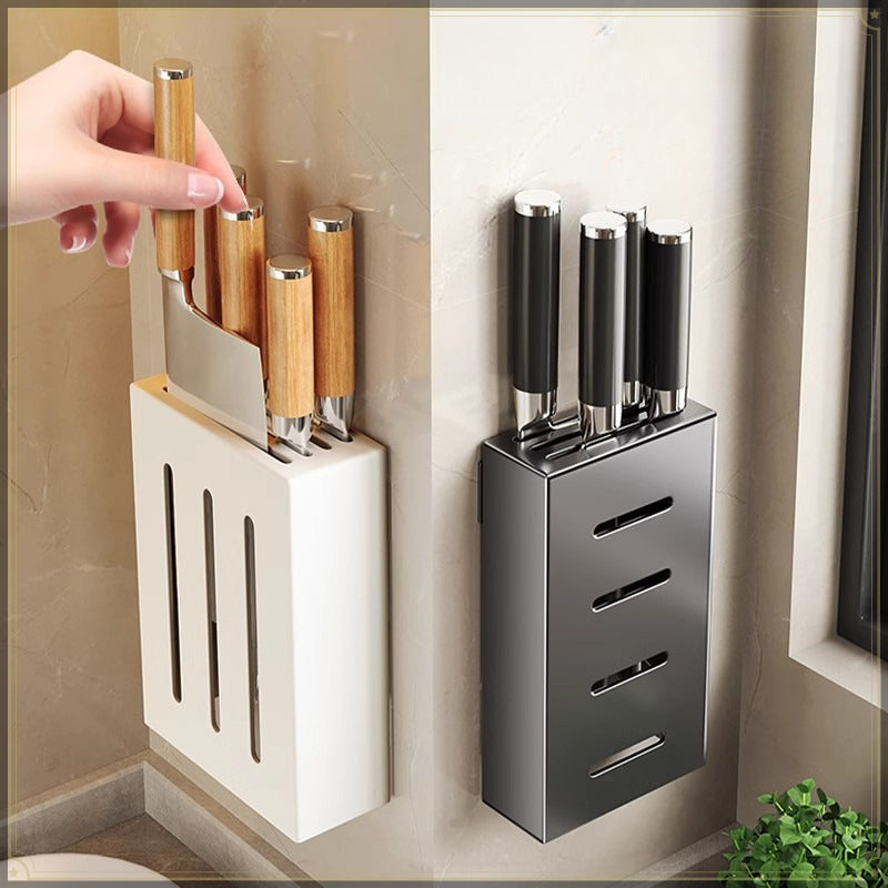 Royeva Magnetic Knife Holder for Kitchen Wall- Adhesive No-Drill  Knife Storage Rack