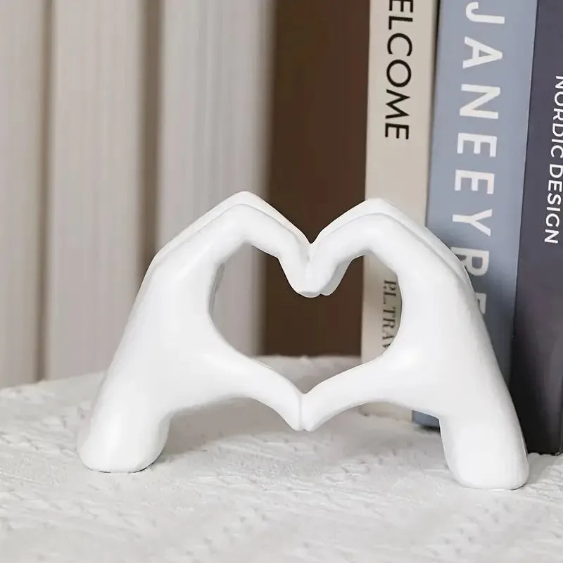 Royelle Heart Hands Sculpture-Hand Carved Love Home Decor