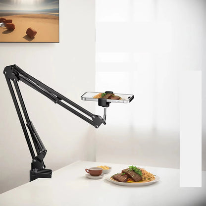 Royeva Overhead Phone Mount-Adjustable Desk Arm For Video Recording And Live Streaming