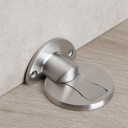 Royora Magnetic Door Stop Stainless Steel Floor Mount Silver Rustproof Holder