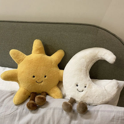 Novara Celestial Plush Pillow - Soft Velvet Stuffed Cushion for Nursery & Home Decor