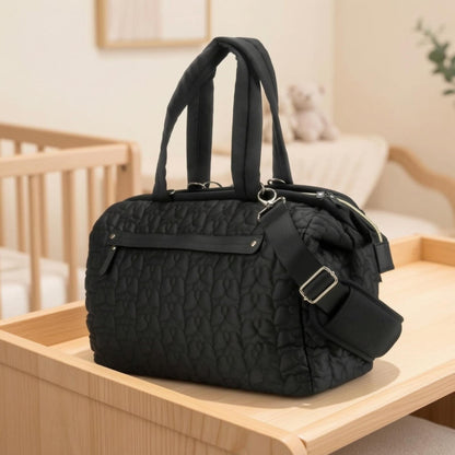 Royeva Quilted Travel Duffel Bag Spacious Weekender With Pockets And Adjustable Strap