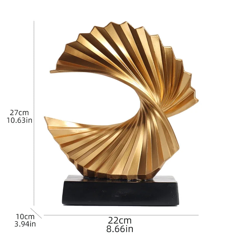 Royeva Half Moon Sculpture-Decorative Art Table Accent