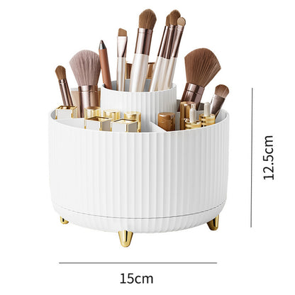 Royeva 360 Rotating Makeup Brush Holder And Cosmetic Organizer Caddy