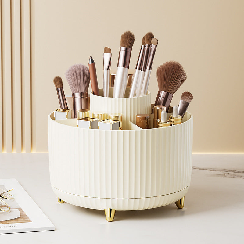 Royeva 360 Rotating Makeup Brush Holder And Cosmetic Organizer Caddy