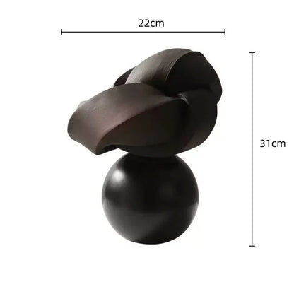 Royora Abstract Desk Sculpture-Modern Geometric Ornament for Home Decor