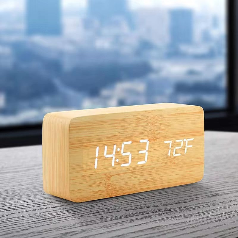 Sovere Smart Voice-Controlled Digital Alarm Clock with LED Display and Adjustable Brightness
