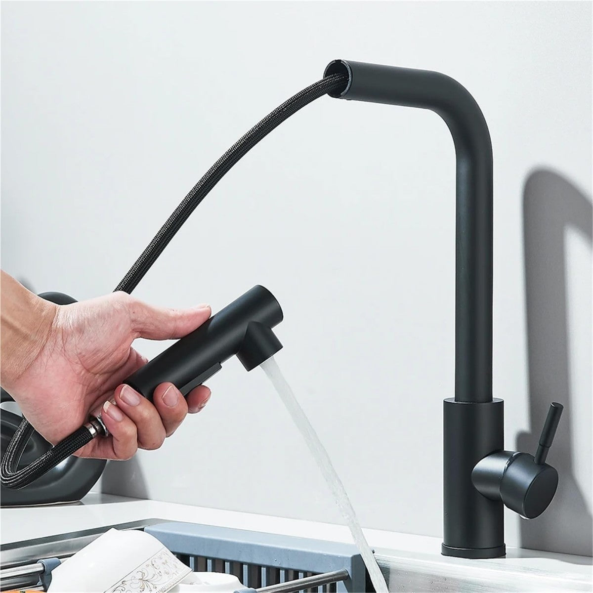 Royora Stainless Steel Pull-Out Kitchen Faucet with Dual Mode Spray & Mixer Tap