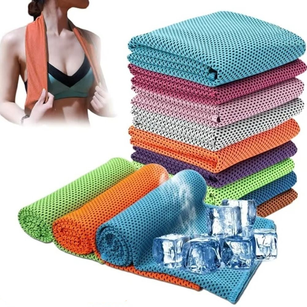 Eloria 4-Pack Microfiber Cooling Towels  for Sports, Running, Gym & Travel