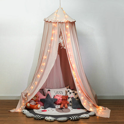 Royeva Kids Bed Canopy With Tassels And Ruffles