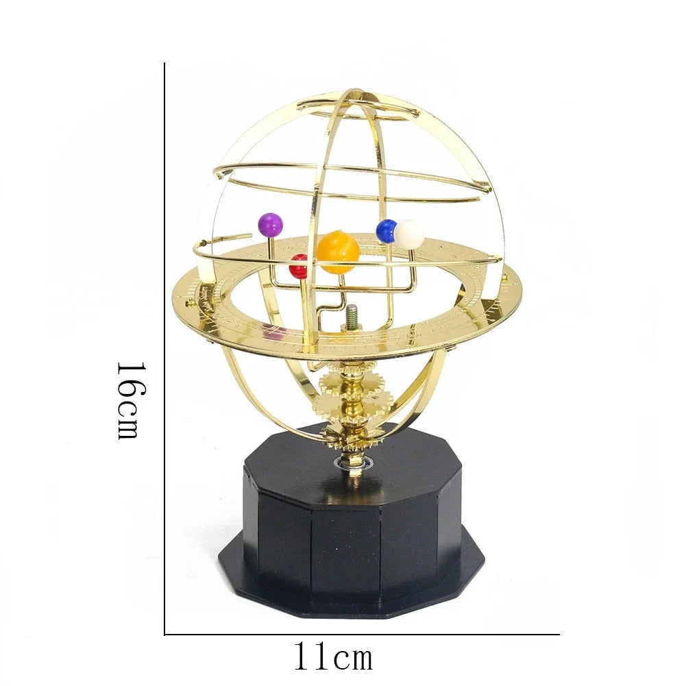 Royeva Brass Solar System Model-Rotating Desktop Display Orrery