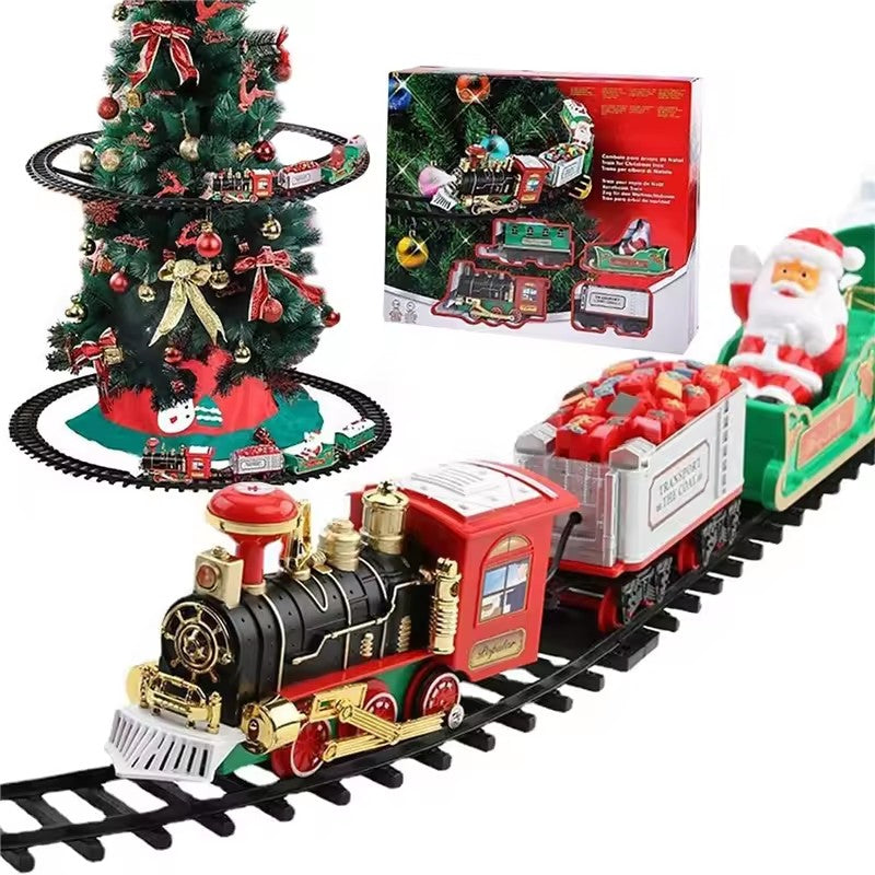 Royelle Christmas Tree Train Set with Music and Lights-Holiday Decoration
