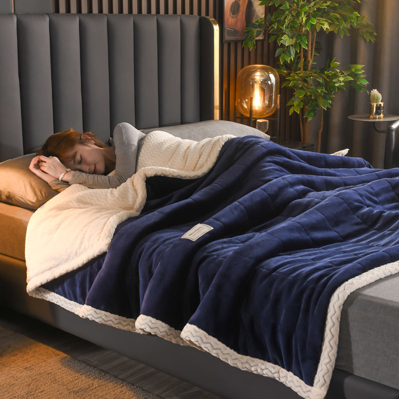 Royelle Soft Flannel Throw Blanket-Warm Winter Sofa Bed Cover Lightweight